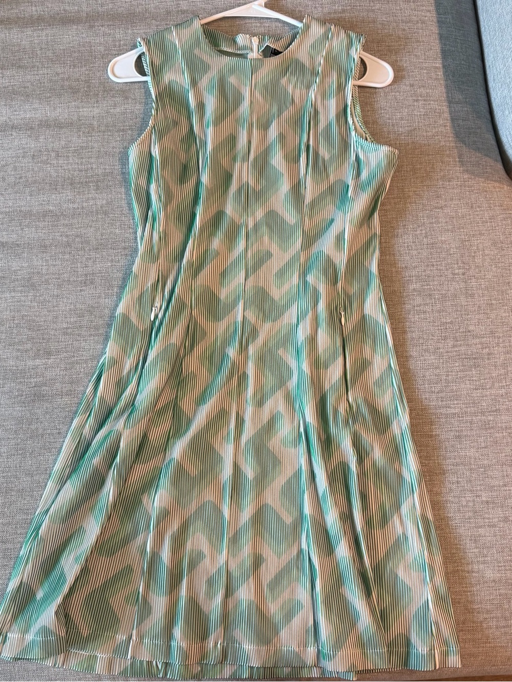 J.Lindeberg Mint Green Patterned Sleeveless tennis A-Line Dress